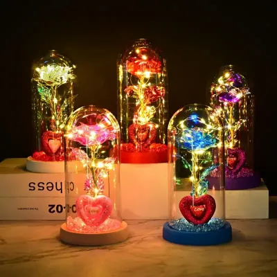Immortal Flower Glass Dome LED Light 